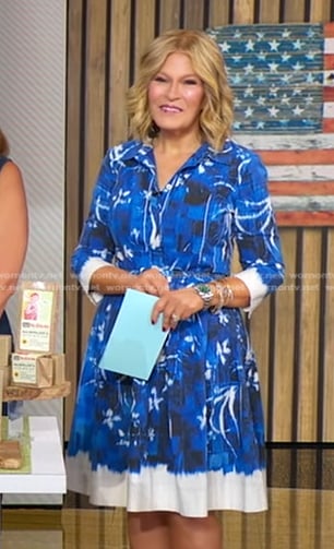 Tory's blue tie dye dress on Good Morning America