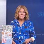 Tory’s blue tie dye dress on Good Morning America