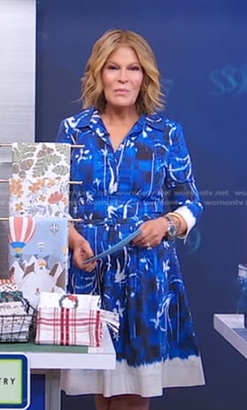 Tory’s blue tie dye dress on Good Morning America