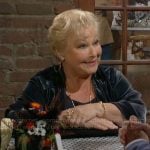 Traci’s velvet kimono on The Young and the Restless