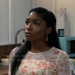 Trina’s floral mesh top on General Hospital