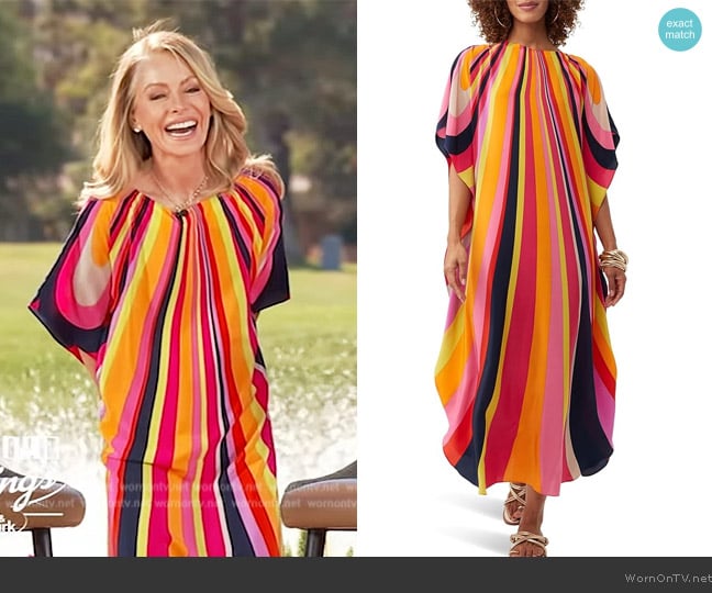 Trina Turk Jalani Maxi Caftan Dress worn by Kelly Ripa on Live with Kelly and Mark