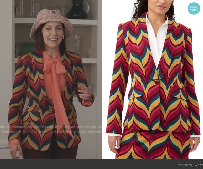 Trina Turk West village blazer worn by Elsbeth Tascioni (Carrie Preston) on Elsbeth