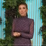 Adrianna Costa’s purple mesh dress on Access Hollywood