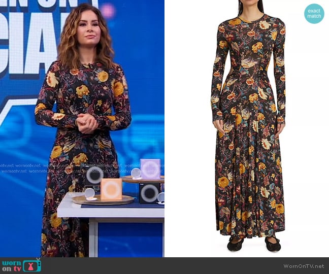 Ulla Johnson Ceryse Floral Maxi Dress in Baroque worn by Rebecca Jarvis on Good Morning America