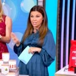 Gretta’s blue satin mini dress on The View