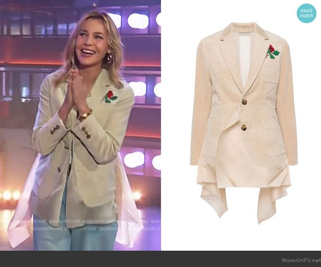 Undercover Single-breasted blazer worn by Connie Nielsen on The Kelly Clarkson Show