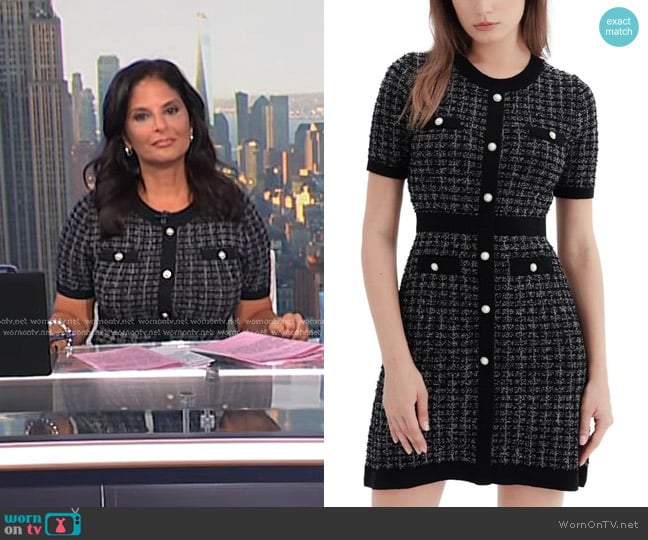 Urban Revivo Tweed Crew Neck Knitted Dress worn by Darlene Rodriguez on Today