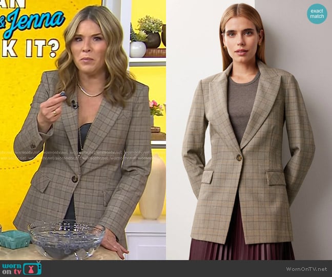 Veronica Beard Long and Lean Dickey Jacket worn by Jenna Bush Hager on Today