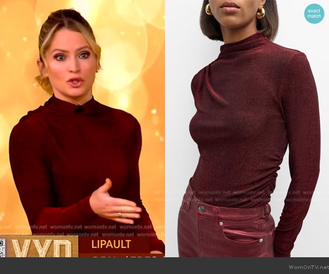 Veronica Beard Mylie Top worn by Sara Haines on The View