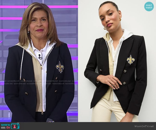 Veronica Beard x NFL Dickey Jacket New Orleans Saints Dickey Jacket worn by Hoda Kotb on Today