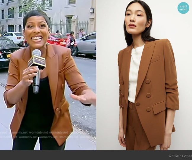 Veronica Beard Tomi Double-Breasted Jacket worn by Tamron Hall on Tamron Hall Show