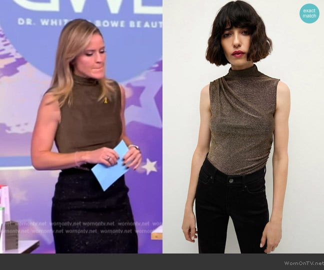 Veronica Beard Mylie Top worn by Sara Haines on The View