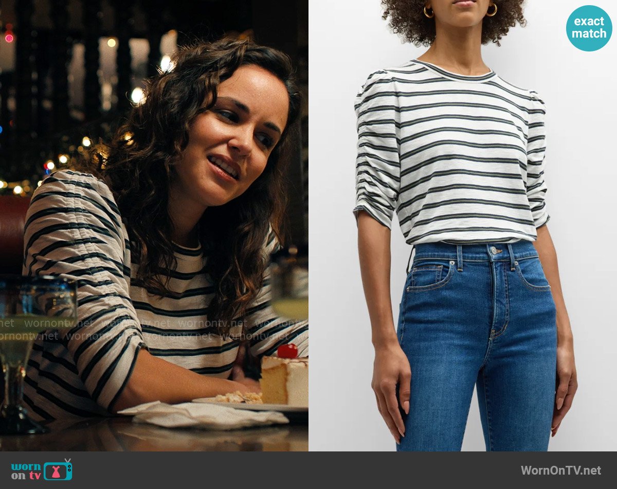 Veronica Beard Waldorf Stripe Top worn by Drew (Melissa Fumero) on Based on a True Story