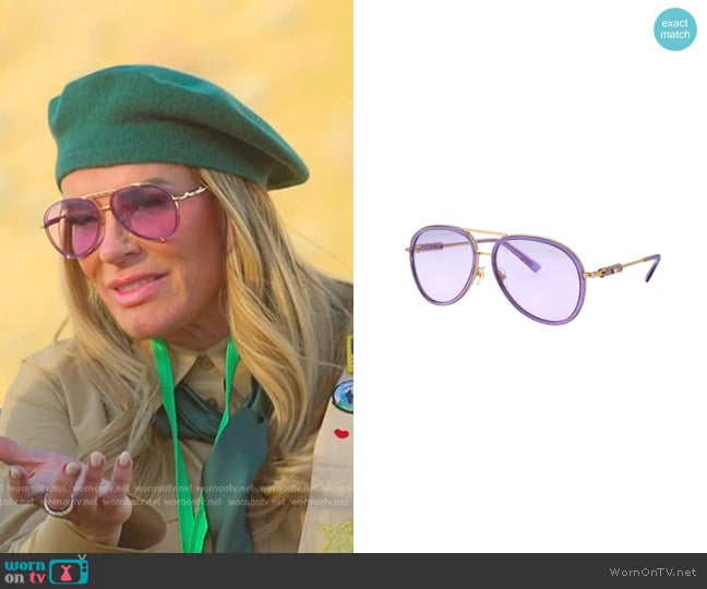 Versace Pilot-frame Sunglasses worn by Heather Gay on The Real Housewives of Salt Lake City