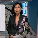 Vicky’s black floral blazer and pink pants on NBC News Daily