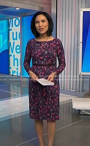 Vicky's purple floral dress on NBC News Daily