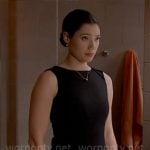 Violet’s black sheath dress on Chicago Fire