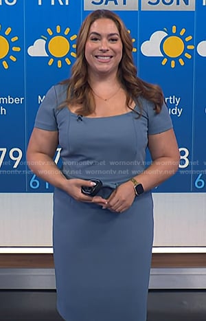 Violeta Yas' grey bow detail dress on Today