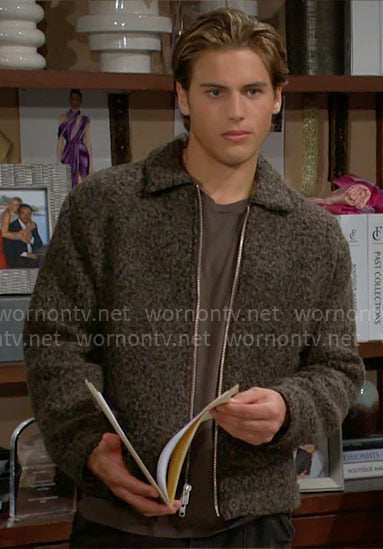 Will’s brown textured jacket on The Bold and the Beautiful