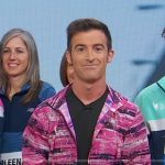 Will Ganss’s pink printed athletic jacket on Good Morning America