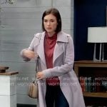 Willow’s lavender purple coat on General Hospital