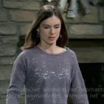 Willow’s purple cropped lace top on General Hospital