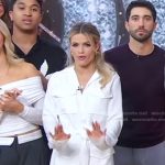 Witney Carson’s white patch pocket dress on Good Morning America