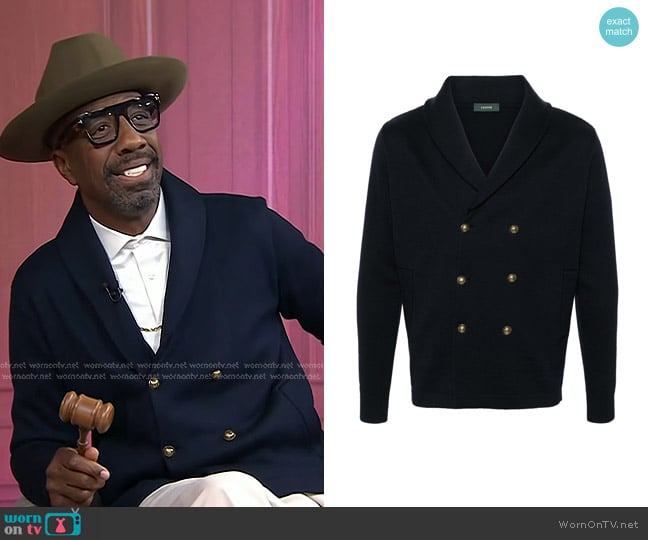 Zanone Virgin-wool Double-breasted Jacket worn by JB Smoove on Today