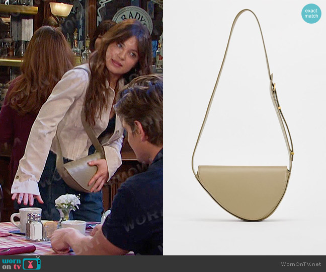 Zara Asymmetric Crossbody Bag  worn by Joy Wesley (AlexAnn Hopkins) on Days of our Lives