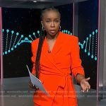 Zinhle’s orange wrap blazer on NBC News Daily