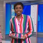 Zinhle’s striped shirtdress on NBC News Daily