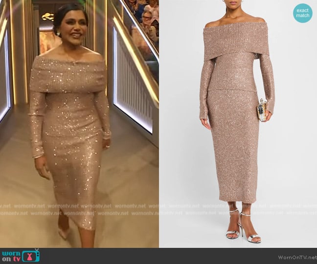 Mindy Kaling’s sequin skirt on The Drew Barrymore Show