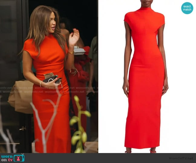 Alaia Open Back Sculpting Jersey Dress worn by Brynn Whitfield on The Real Housewives of New York City