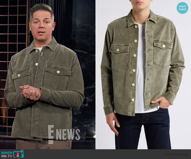 All Saints Harrier Stretch Button-Up Shirt worn by Jason Kennedy on E! News