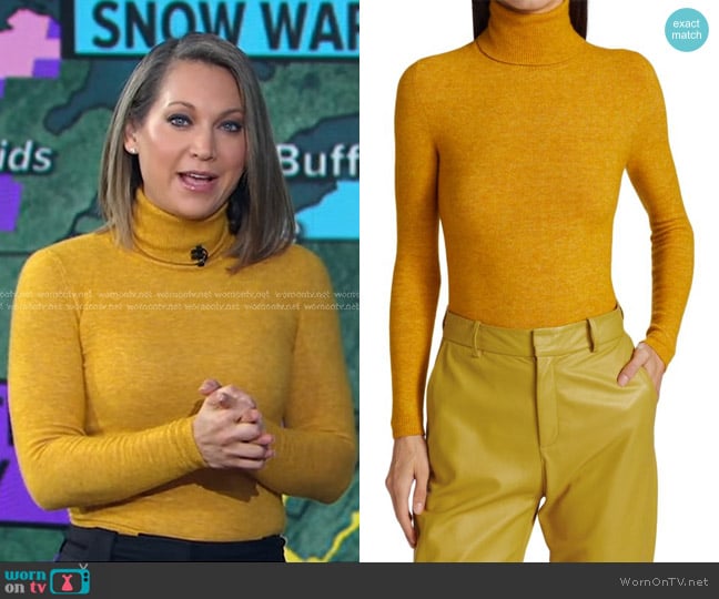 Sergio Hudson Alpaca turtleneck Sweater worn by Ginger Zee on Good Morning America