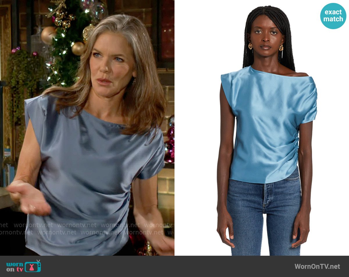 Amanda Uprichard Elroy Top in Tangier worn by Diane Jenkins (Susan Walters) on The Young and the Restless