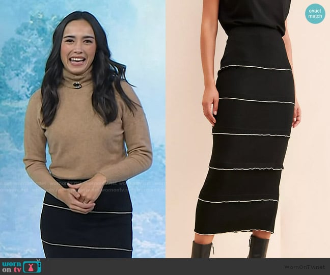 Anthropologie Rita Row Wassliy Pencil Skirt worn by Emilie Ikeda on Today