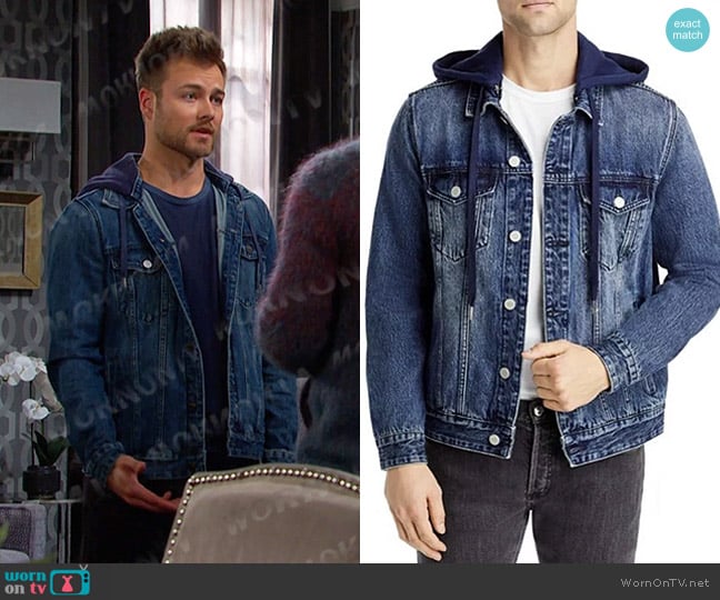 Blank NYC Hooded Denim Jacket worn by Doug Williams III (Peyton Meyer) on Days of our Lives