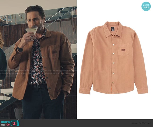 RVCA Chainmail Long-Sleeve Canvas Overshirt worn by JD Campbell (Luke Wilson) on No Good Deed