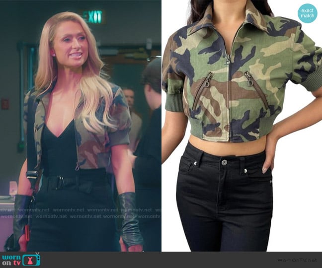 Christian Dior Cropped Jacket worn by Paris Hilton on Paris and Nicole The Encore