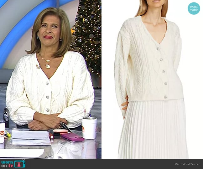 Cinq a Sept Amandine Cardigan Dress worn by Hoda Kotb on Today