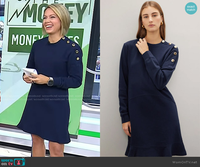 Derek Lam 10 Crosby Camden Sweater Dress worn by Dylan Dreyer on Today