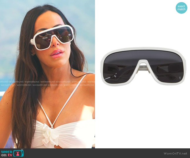 Dior Bobby Sport Shield Sunglasses worn by Angie Katsanevas on The Real Housewives of Salt Lake City