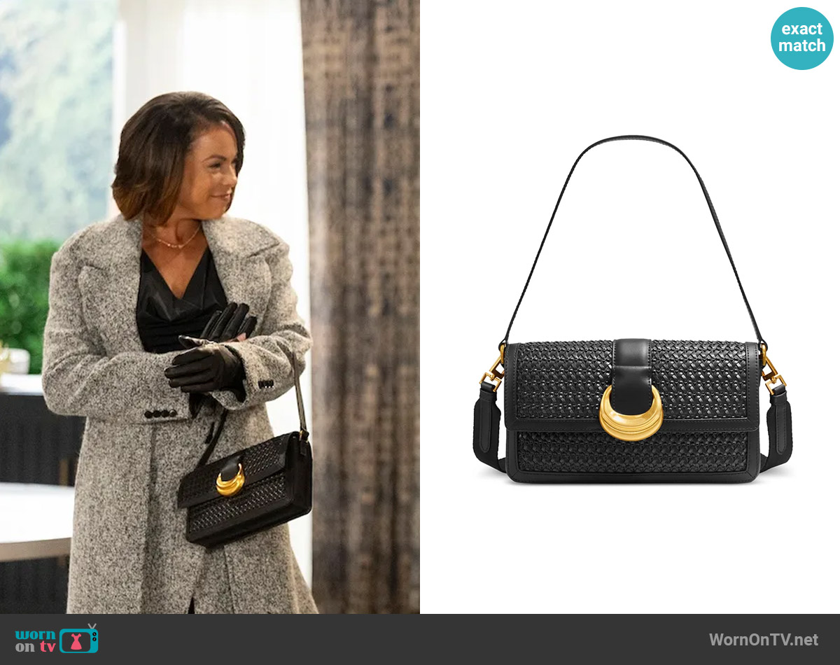 Donna Karan Valley Stream Woven Buckle Shoulder worn by Nicole Dupree Richardson (Daphnee Duplaix) on Beyond the Gates