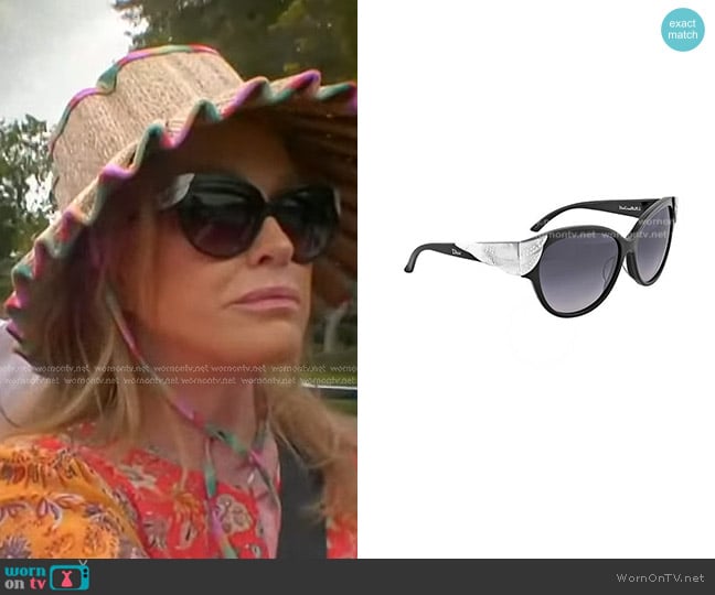 Dior Grand Bal Swarovski Sunglasses worn by Kathy Hilton on The Real Housewives of Beverly Hills