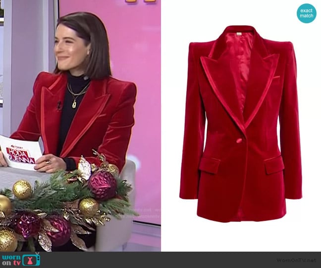 Gucci Velvet blazer worn by Daryn Carp on Today