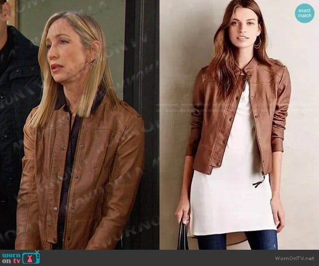 Hei Hei at Anthropologie Vegan Leather Bomber‎ Jacket