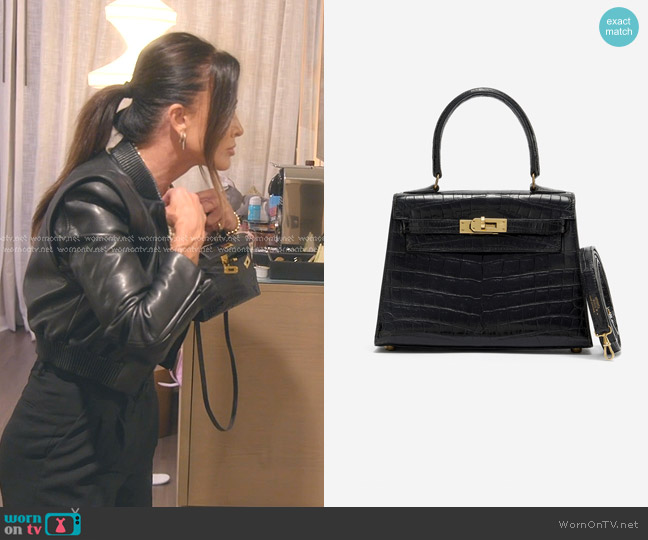 Hermes Crocodile Mini Kelly Handbag worn by Kyle Richards on The Real Housewives of Beverly Hills