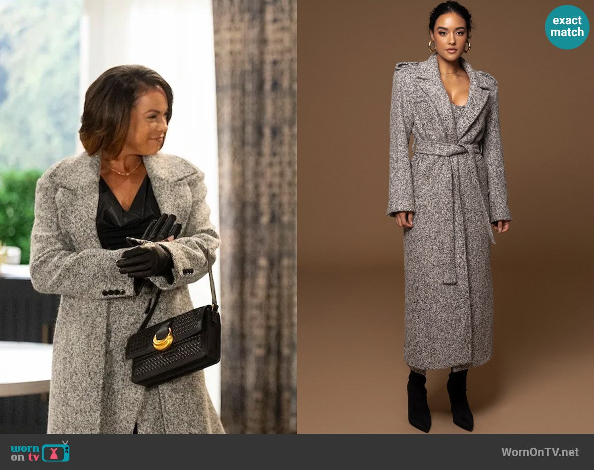 WornOnTV: Nicole’s grey tweed coat and wrap skirt on Beyond the Gates ...